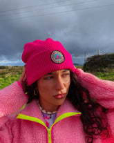 Pink logo Beanie