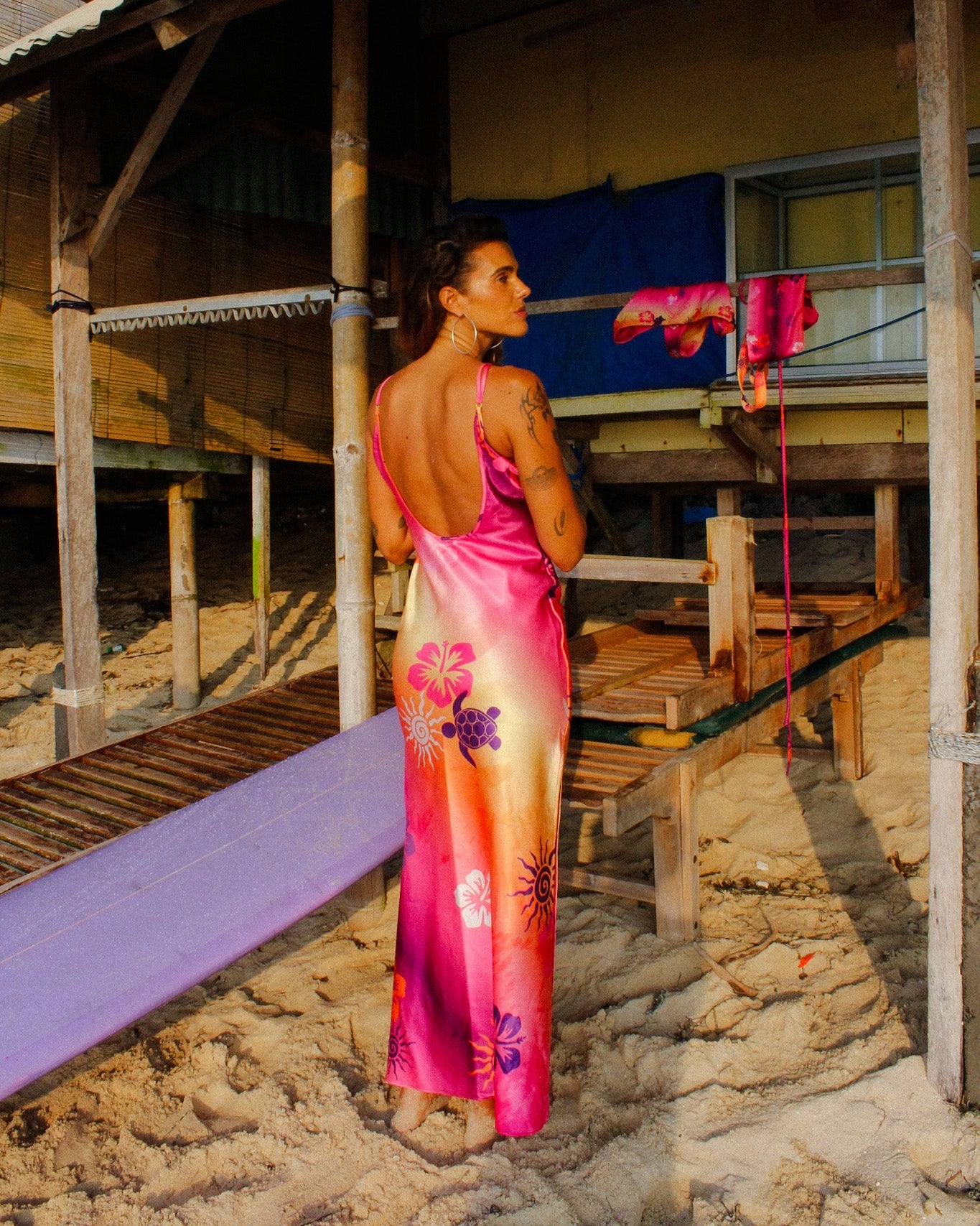 SONAS - Silky Sunset Slip Dress