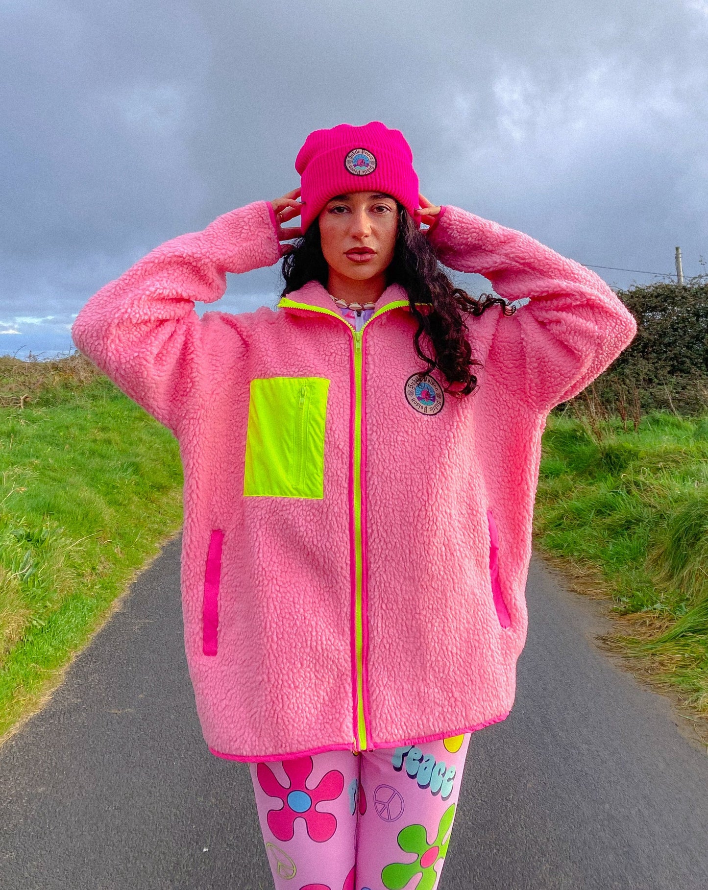 Pink logo Beanie 
